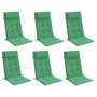 Voir la diapositive 3 : VIDAXL Coussins de chaise a dossier haut lot de 6 vert tissu oxford