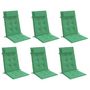Voir la diapositive 3 : VIDAXL Coussins de chaise a dossier haut lot de 6 vert tissu oxford