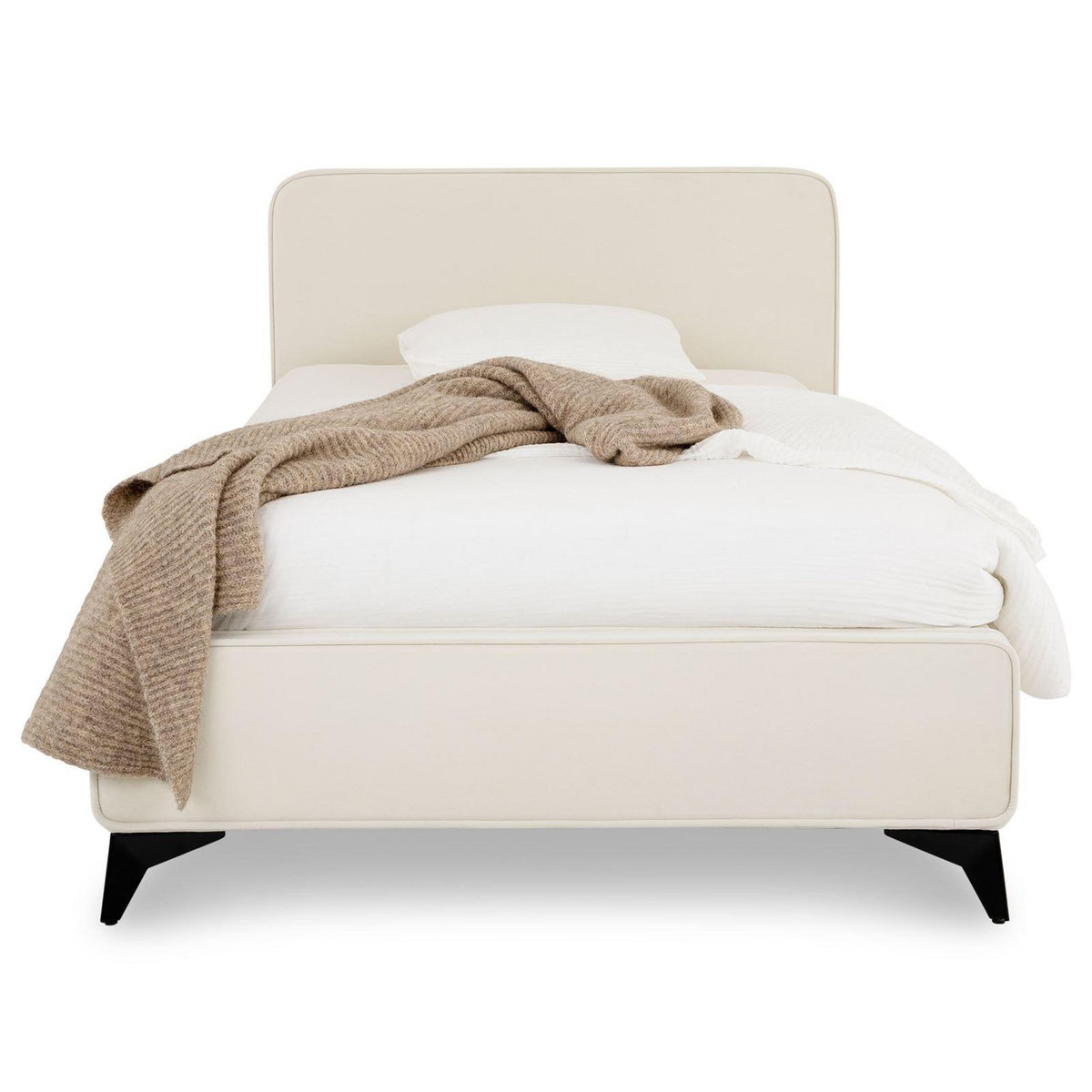 IDIMEX Lit simple RAVELLO 90 x 190 cm, revêtement en tissu