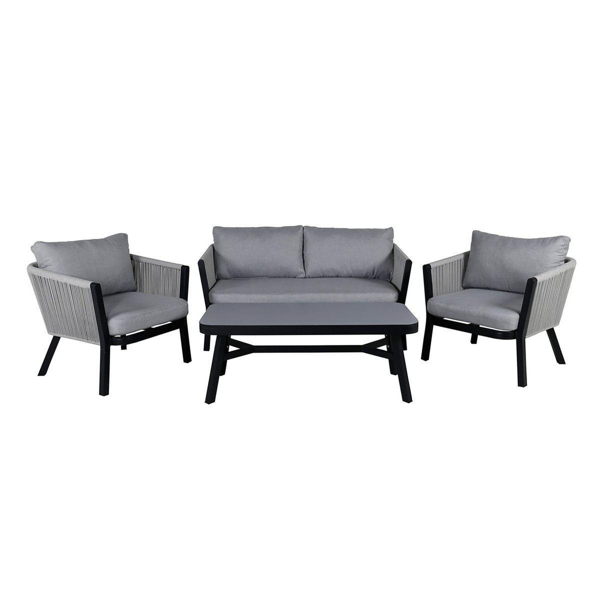 Paris Prix Salon de jardin  virya  150cm noir & gris