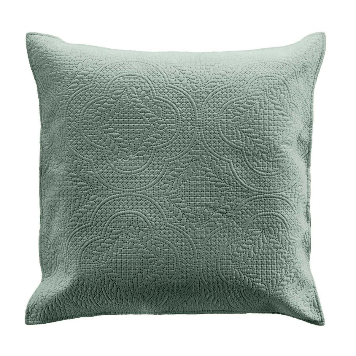 Paris Prix Couvre-Lit & 2 Housses de Coussin  Romane  240x260cm Vert Cèdre