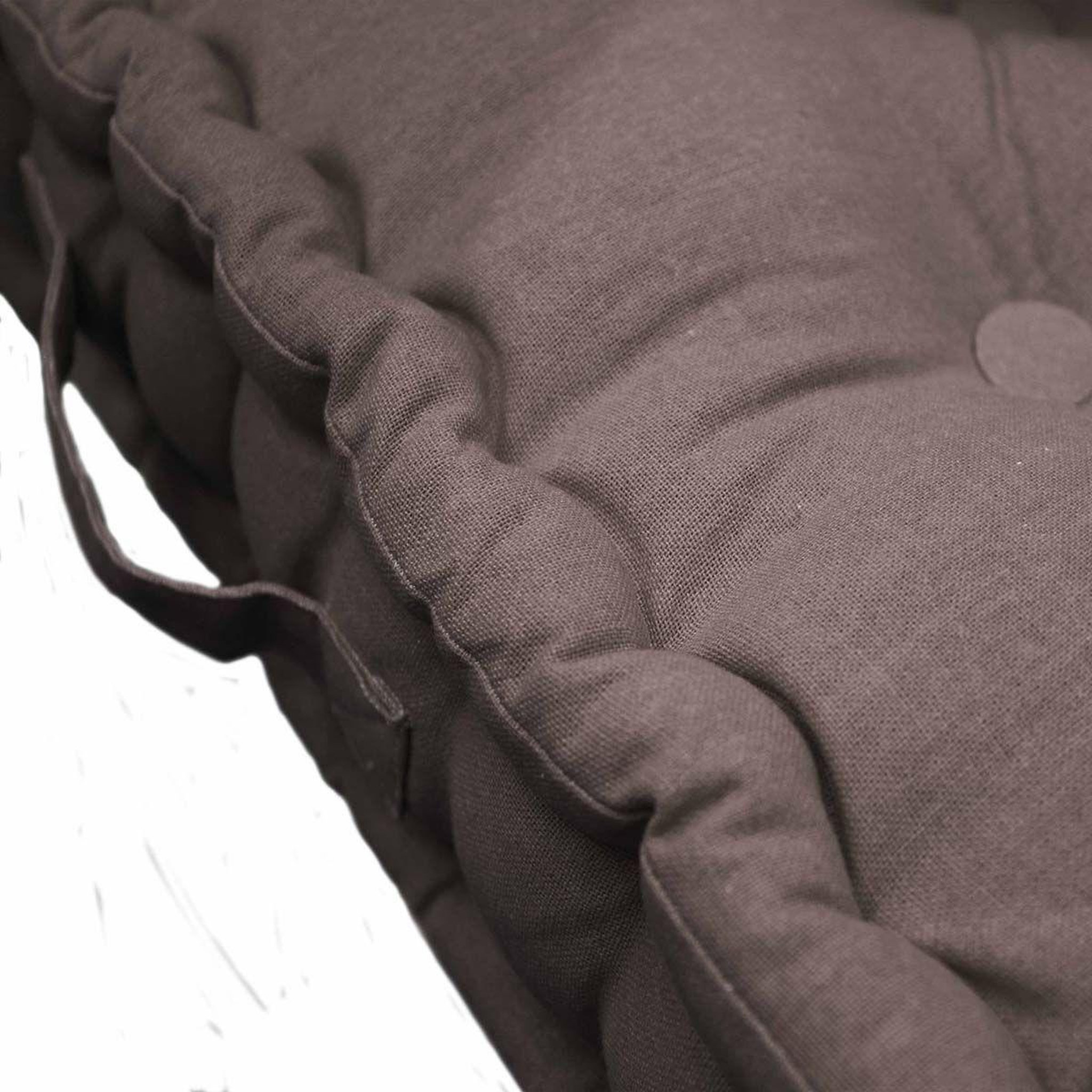 Voir la diapositive 2 : Douceur d'Intérieur Coussin de Sol  Pacifique  60x60cm Taupe