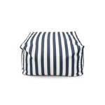 CONCEPT USINE Pouf d'extérieur rayé bleu déperlant et anti-UV – 55x65x35 cm POSITANO