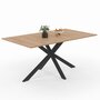 Voir la diapositive 5 : ID MARKET Table à manger extensible rectangle ALIX 6-10 personnes bois et noir 160-200 cm
