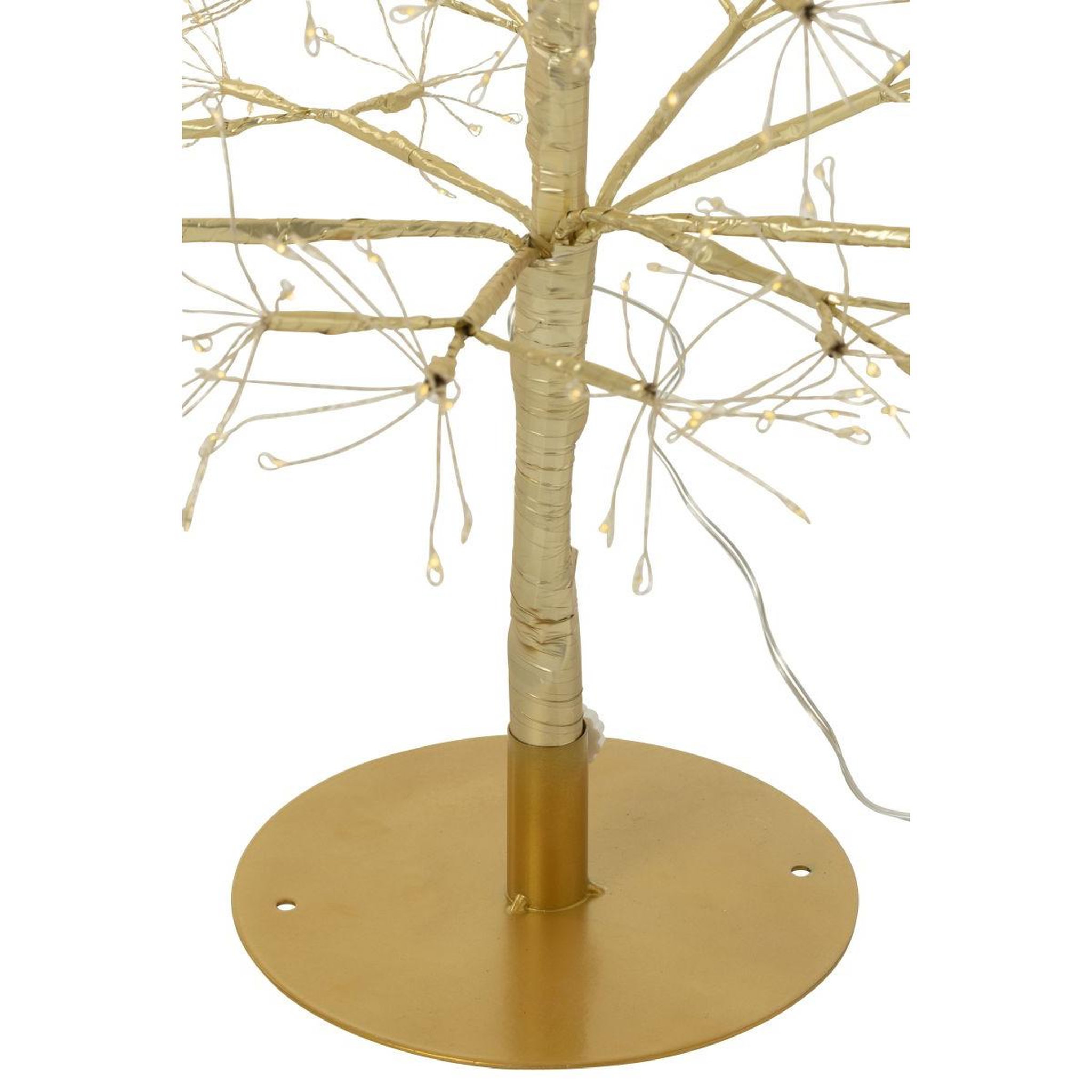 Voir la diapositive 2 : J-LINE Sapin à led en métal  grady  120cm doré