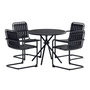 Voir la diapositive 1 : Paris Prix Ensemble Table de Jardin & 4 Chaises  Chios  90cm Noir