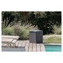 Voir la diapositive 1 : TOOMAX Coffre de rangement jardin résine - Anthracite - 90L - MULTIBOX WOODY 90