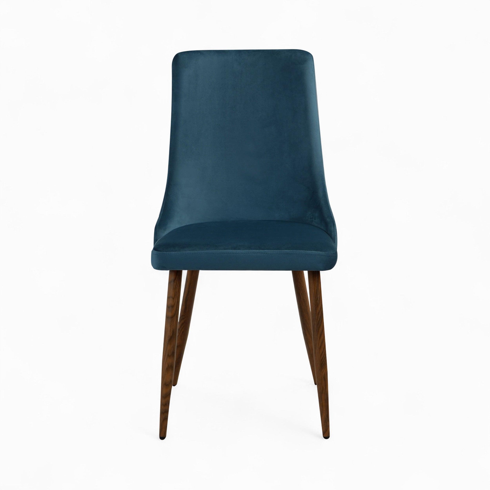 Voir la diapositive 2 : MAISON PAVANE Pack 4 chaises en velours gris et bleu-vinni