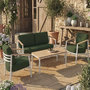 Voir la diapositive 6 : JARDIDECO Salon de jardin Dekoa en alu et pin - 4 places - Jardideco
