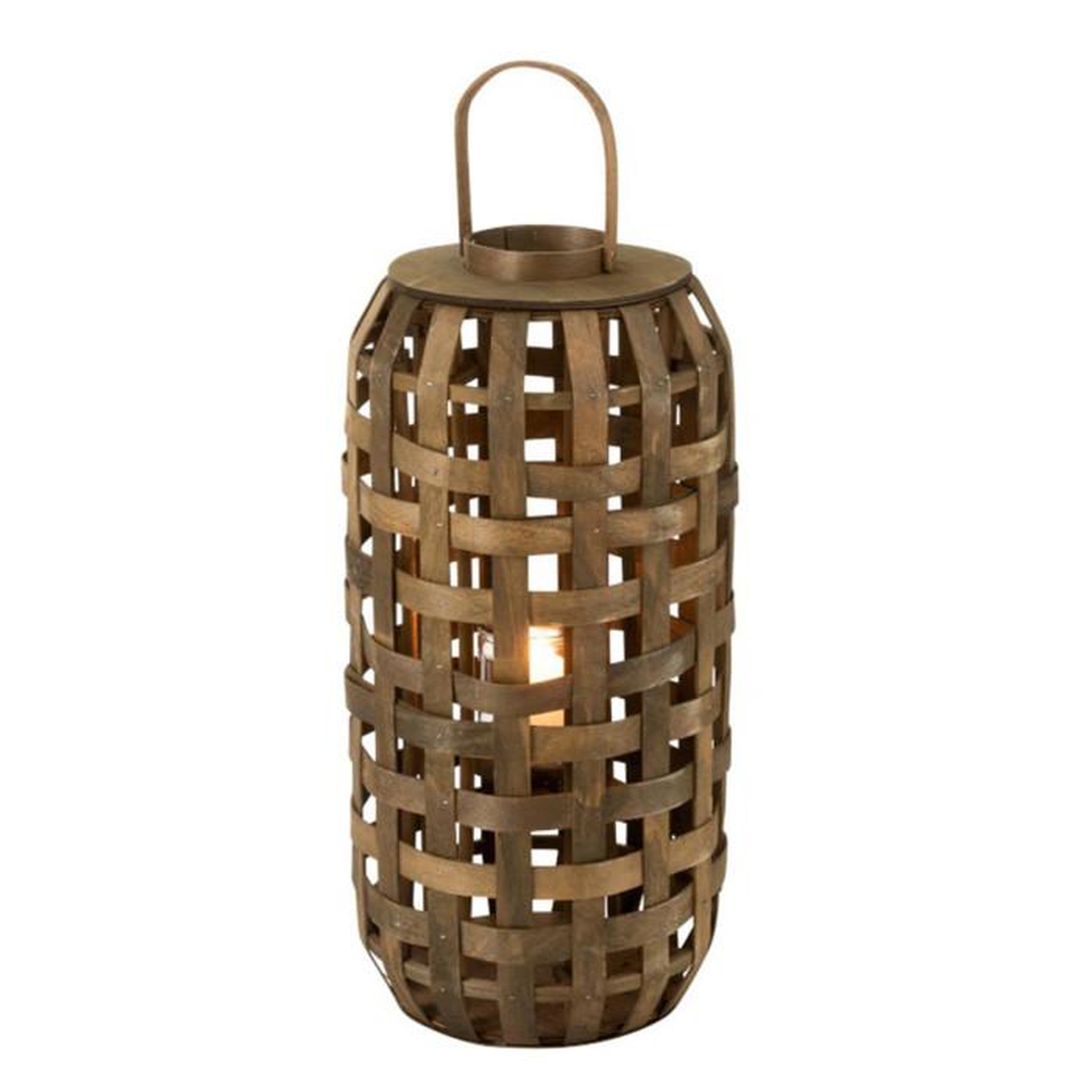 Voir la diapositive 2 : Paris Prix Lanterne Déco en Bois  Anoy  68cm Naturel