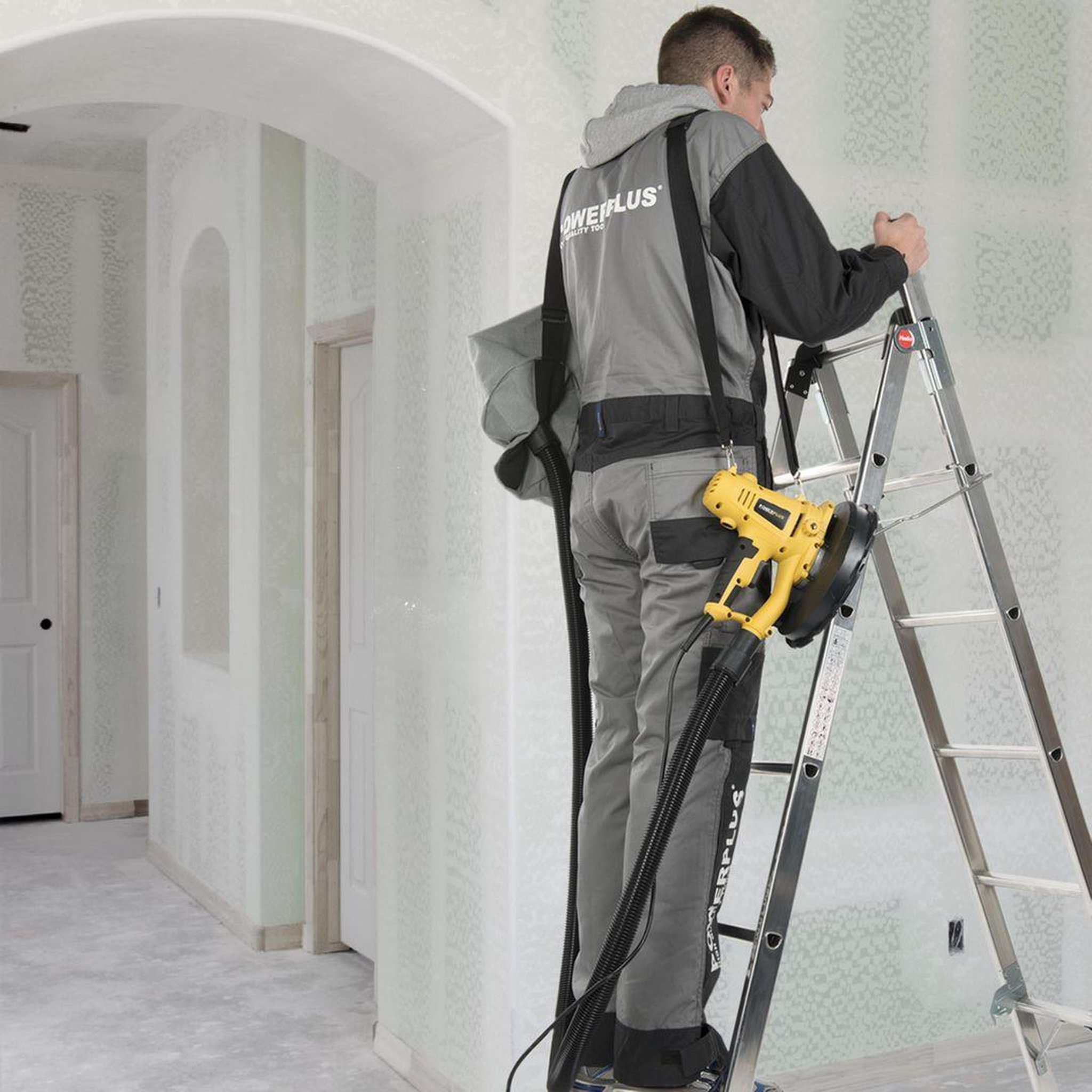 Voir la diapositive 5 : POWERPLUS Ponceuse pour murs et plafonds 1220 watts powerplus