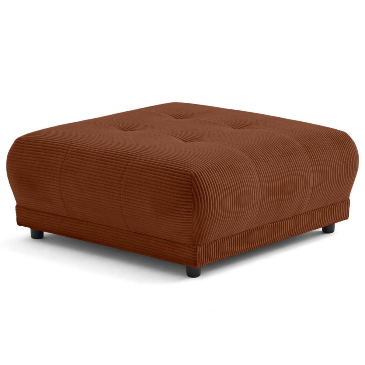 LISA DESIGN Amadora - pouf en velours côtelé