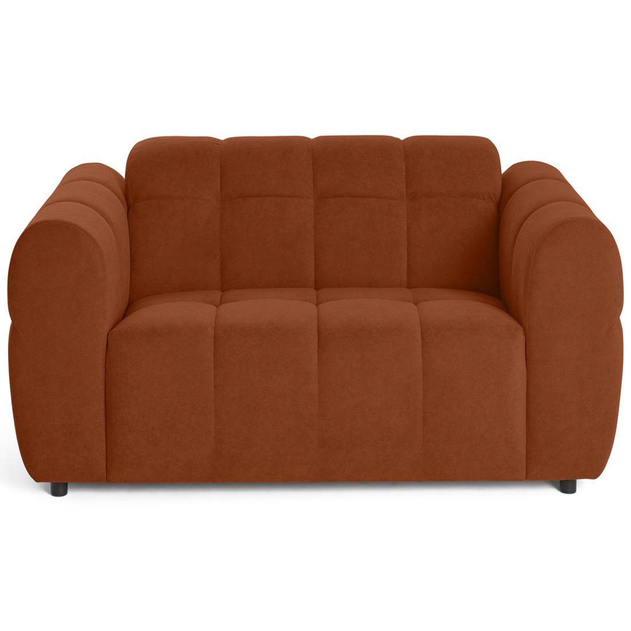Voir la diapositive 1 : BEST MOBILIER Ray - canapé droit 2 places en tissu texturé