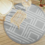 VIDAXL Tapis d'exterieur ARAKIL gris Ø160 cm PP