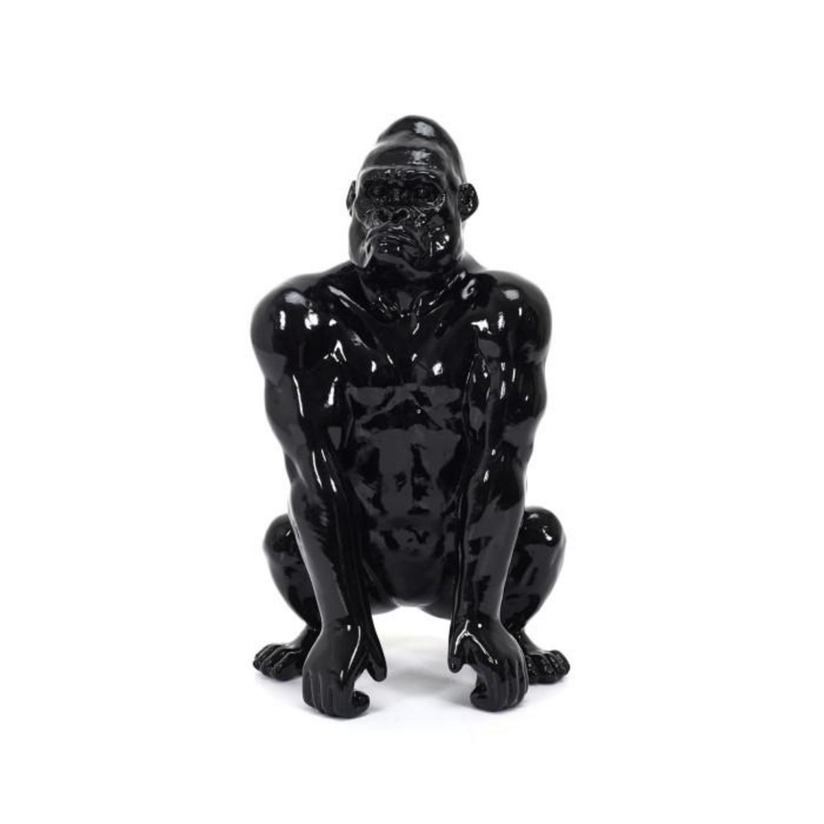 Paris Prix Statuette Déco Gorille  Sculpture  24cm Noir