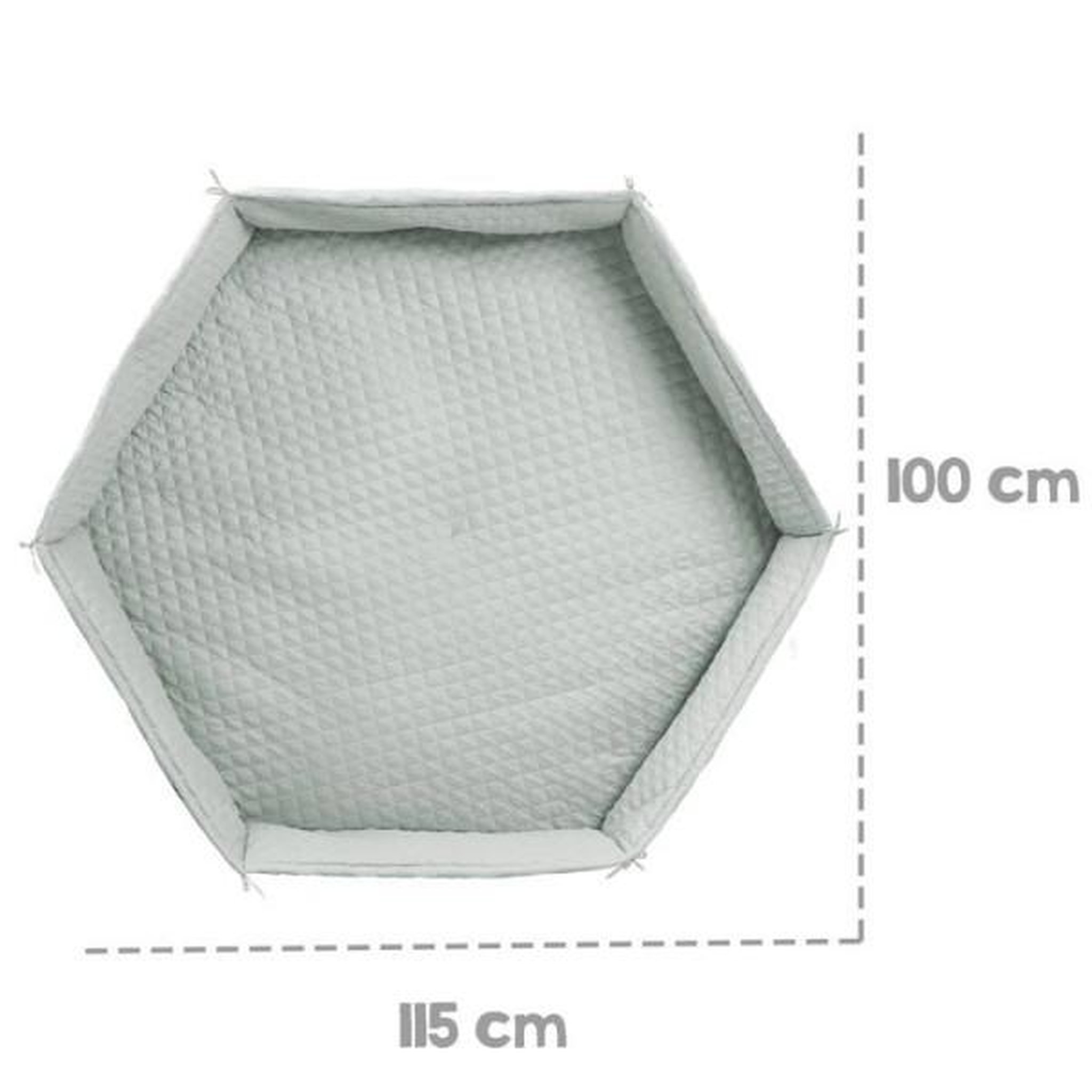 Voir la diapositive 5 : Roba Tapis de parc bébé - ROBA - Pour parc hexagonal - Rembourré - Vert givré