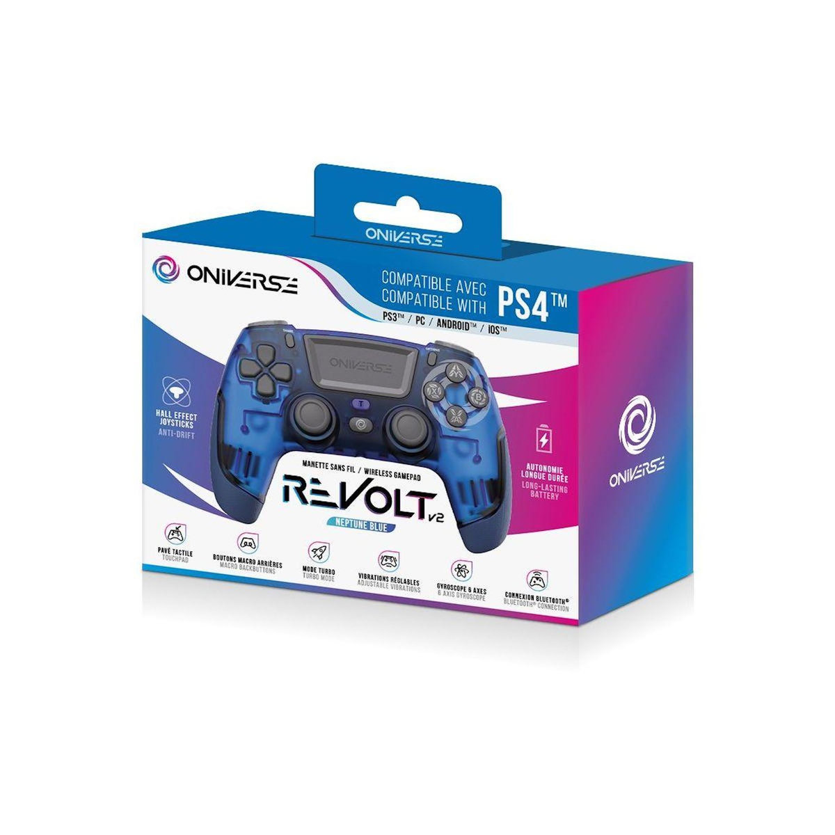 ONIVERSE Manette Revolt V2 Bluetooth Neptune Bleu