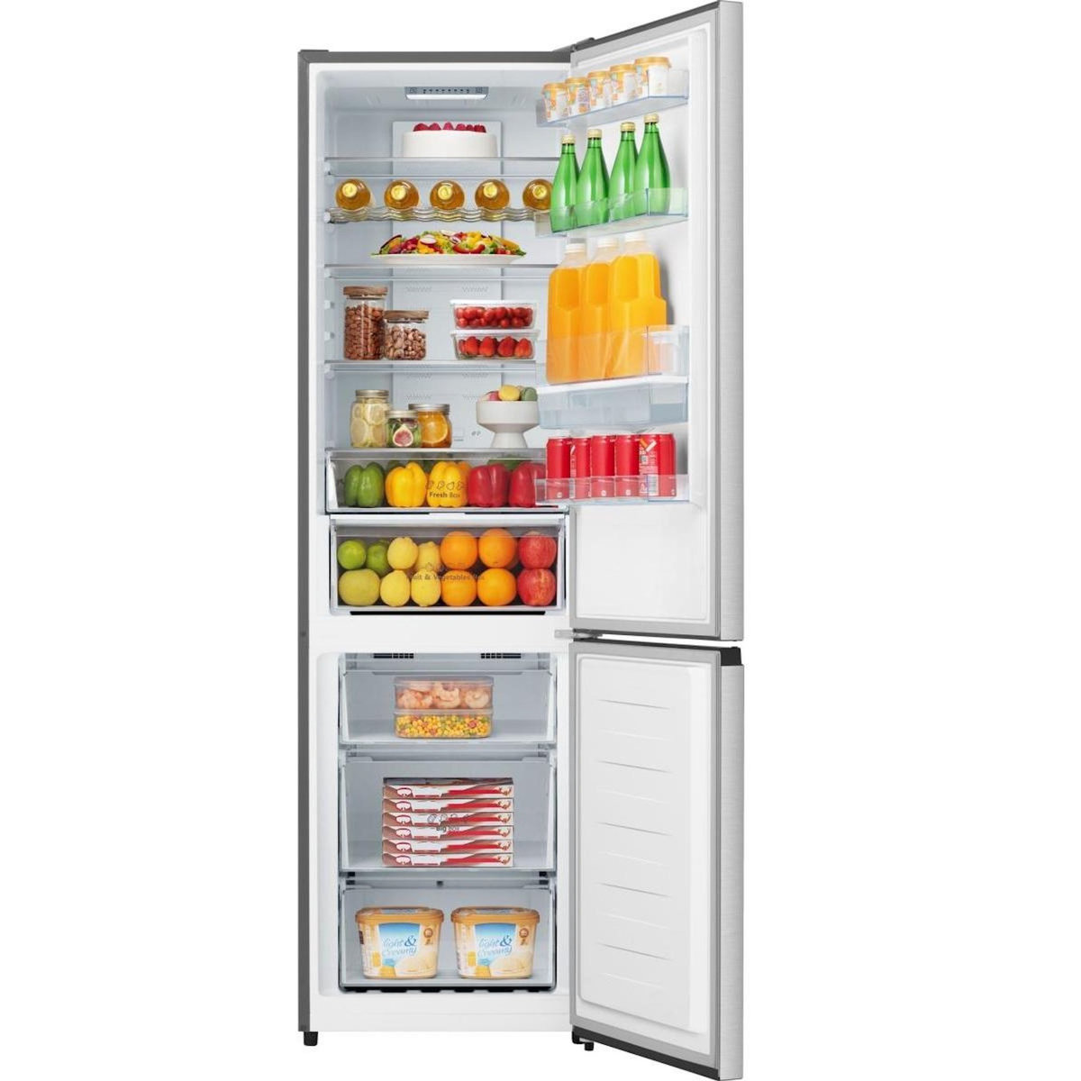 Hisense Réfrigérateur combiné 60cm 336l métal - RB435N4WCE