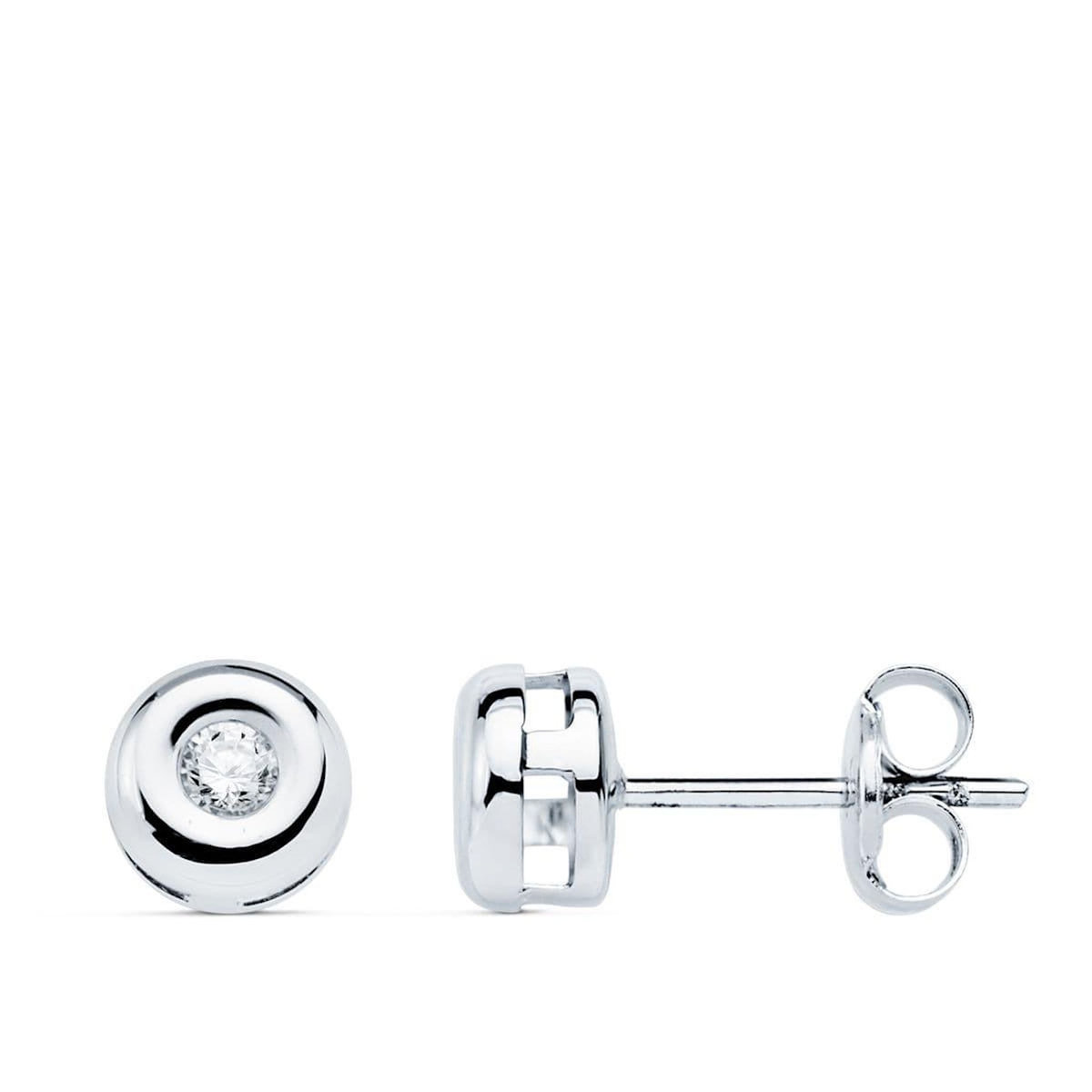 L'ATELIER D'AZUR Boucles d'Oreilles Solitaires Diamants de Synthèse 0.10 Carats - Or 18 Carats 750 Blanc