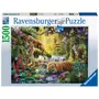 RAVENSBURGER Puzzle 1500 pièces : Tigres au plan d'eau