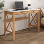 Voir la diapositive 3 : IDIMEX Bureau ADRIAN L 110 cm 2 tiroirs en bois massif