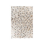 Paris Prix Tapis Fait Main en Cuir  Lavin VII  Noir & Multicolore. Coloris disponibles : Noir