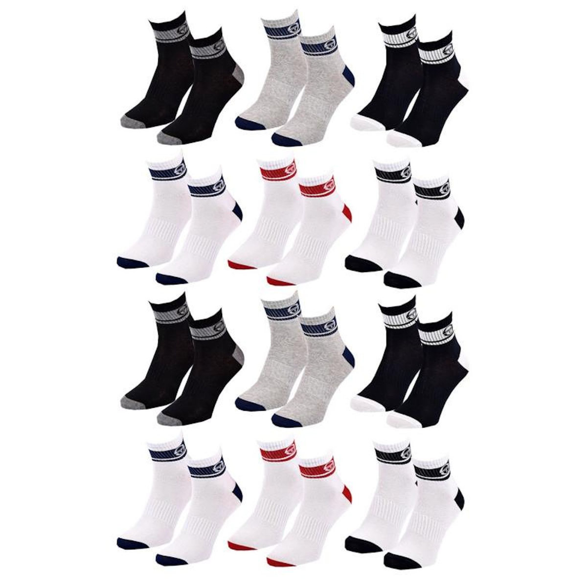 SERGIO TACCHINI Chaussettes Homme QUARTER SERGIO TACCHINI Lot de 12