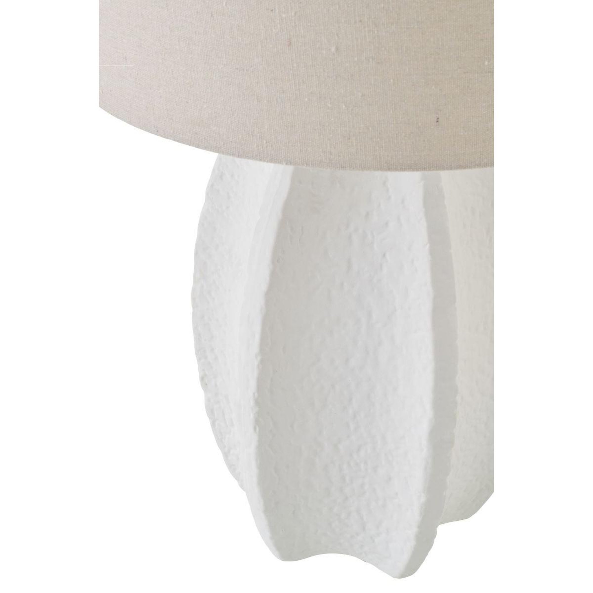 Voir la diapositive 2 : J-LINE Lampe à poser en céramique  latasha  70cm blanc