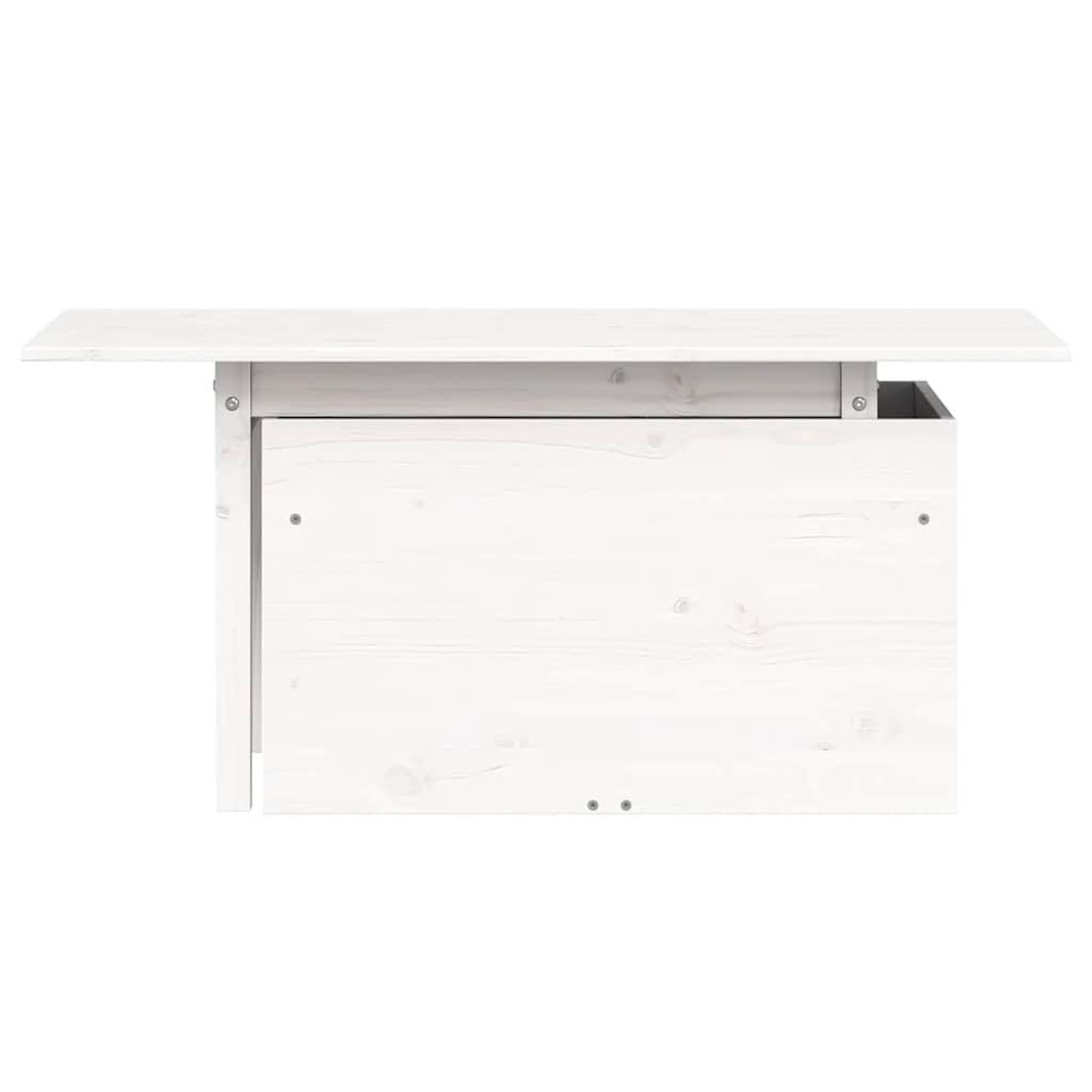 Voir la diapositive 5 : VIDAXL Table de jardin blanc 100x50x75 cm bois massif de pin