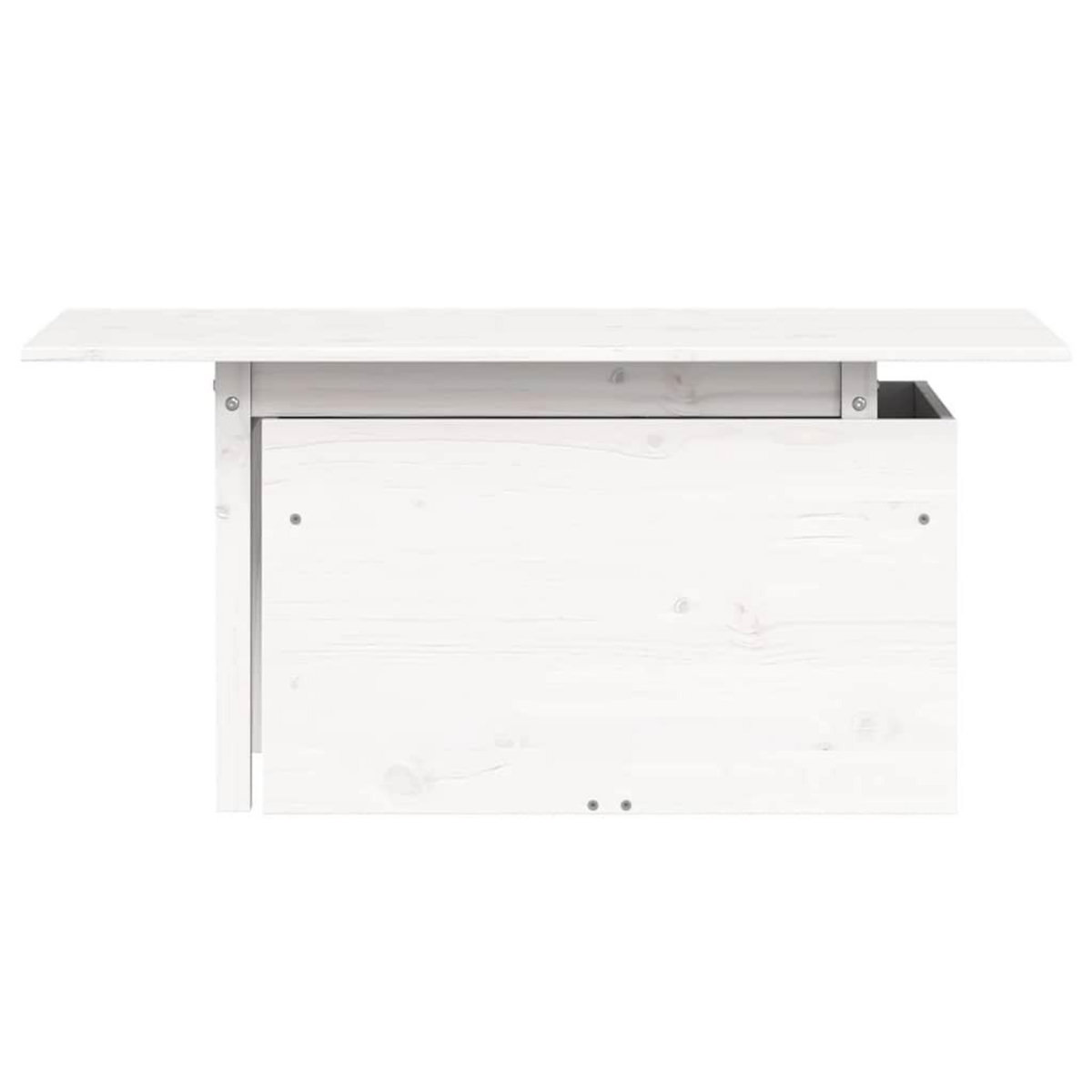 VIDAXL Table de jardin blanc 100x50x75 cm bois massif de pin