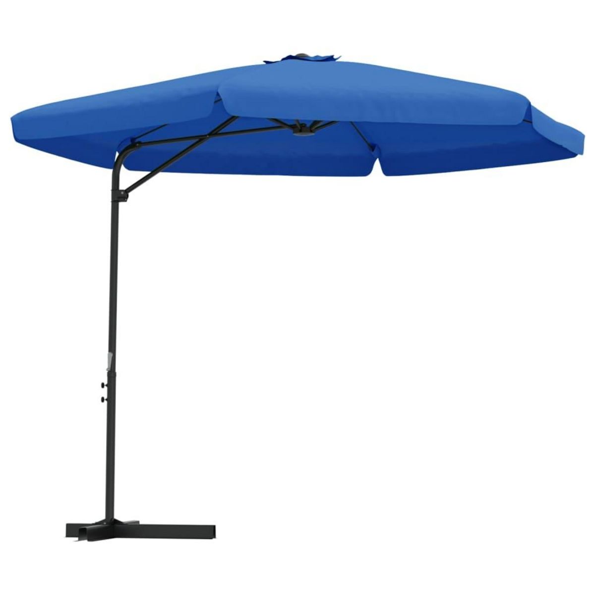 VIDAXL Parasol de jardin avec mat en acier 300 cm Bleu azure