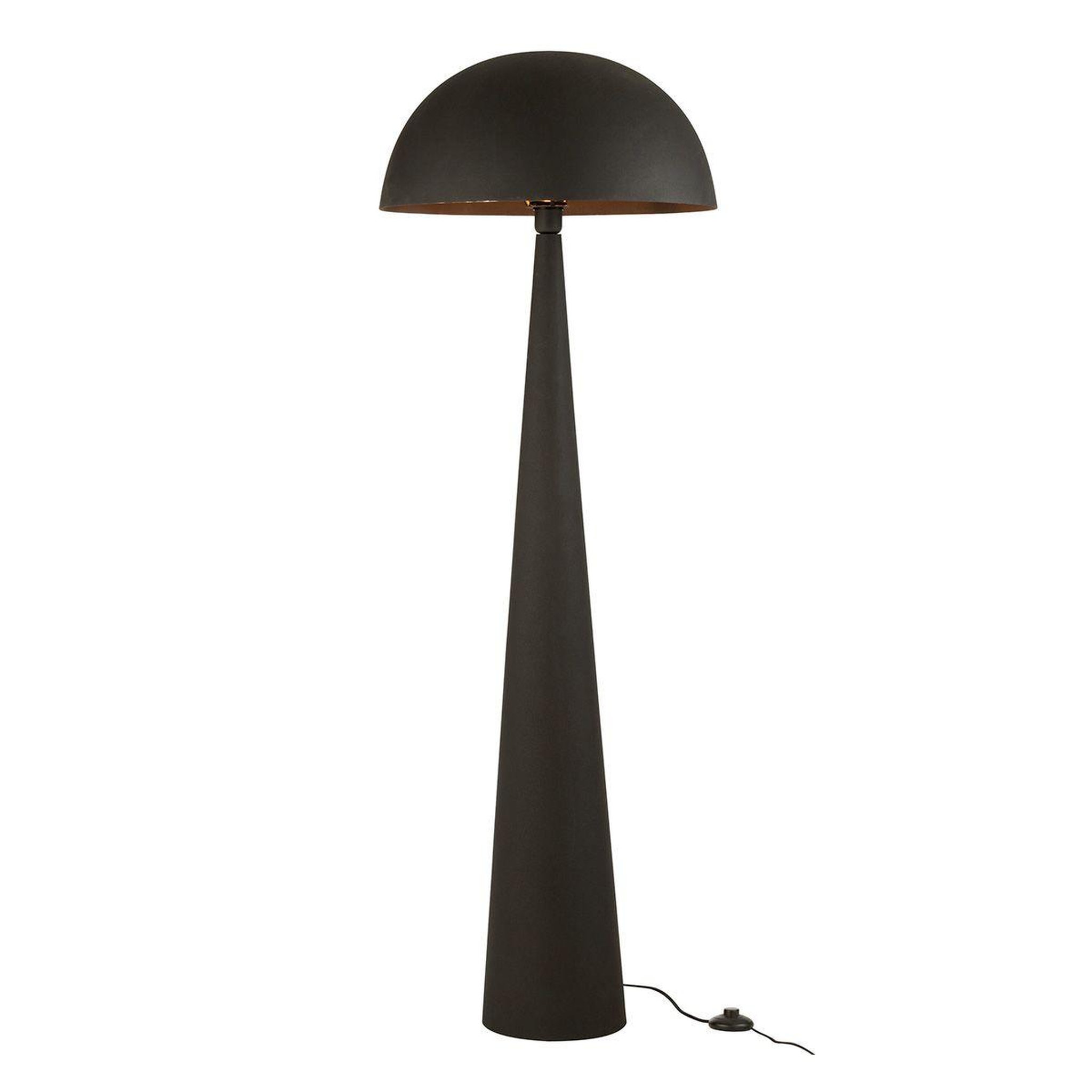 Voir la diapositive 2 : J-LINE Lampadaire en métal  champignon  148cm noir