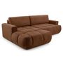 Voir la diapositive 6 : BEST MOBILIER Leonie - canapé d'angle gauche 4 places convertible avec coffre en velours texturé