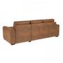 Voir la diapositive 6 : MARKET24 Canapé d'angle convertible réversible 4 places - Tissu Marron vintage - L 244 x P 151 x H 90 -HAMILTON -Fabriqué en Ukraine