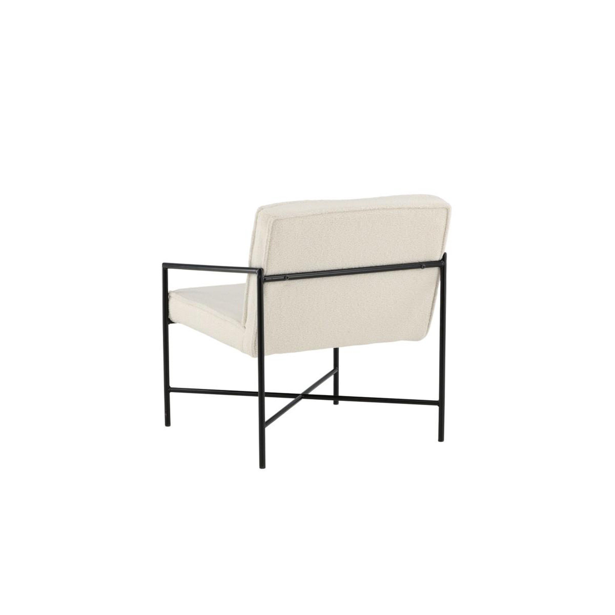 Voir la diapositive 4 : Paris Prix Fauteuil design bouclette  rakel  78cm blanc cassé