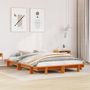Voir la diapositive 1 : VIDAXL Cadre de lit sans matelas cire marron 150x200cm bois pin massif