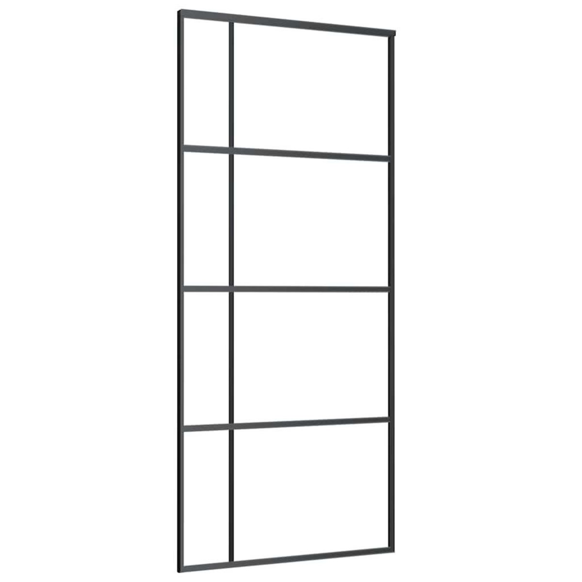 VIDAXL Porte coulissante avec kit de quincaillerie 90x205 cm Verre ESG