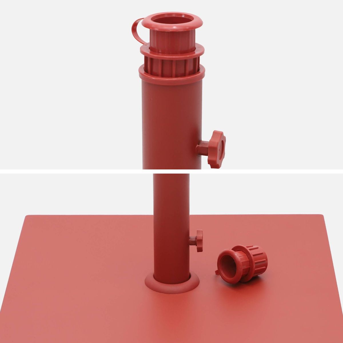 SWEEEK Pied carré en acier pour parasol à mât central - Terra