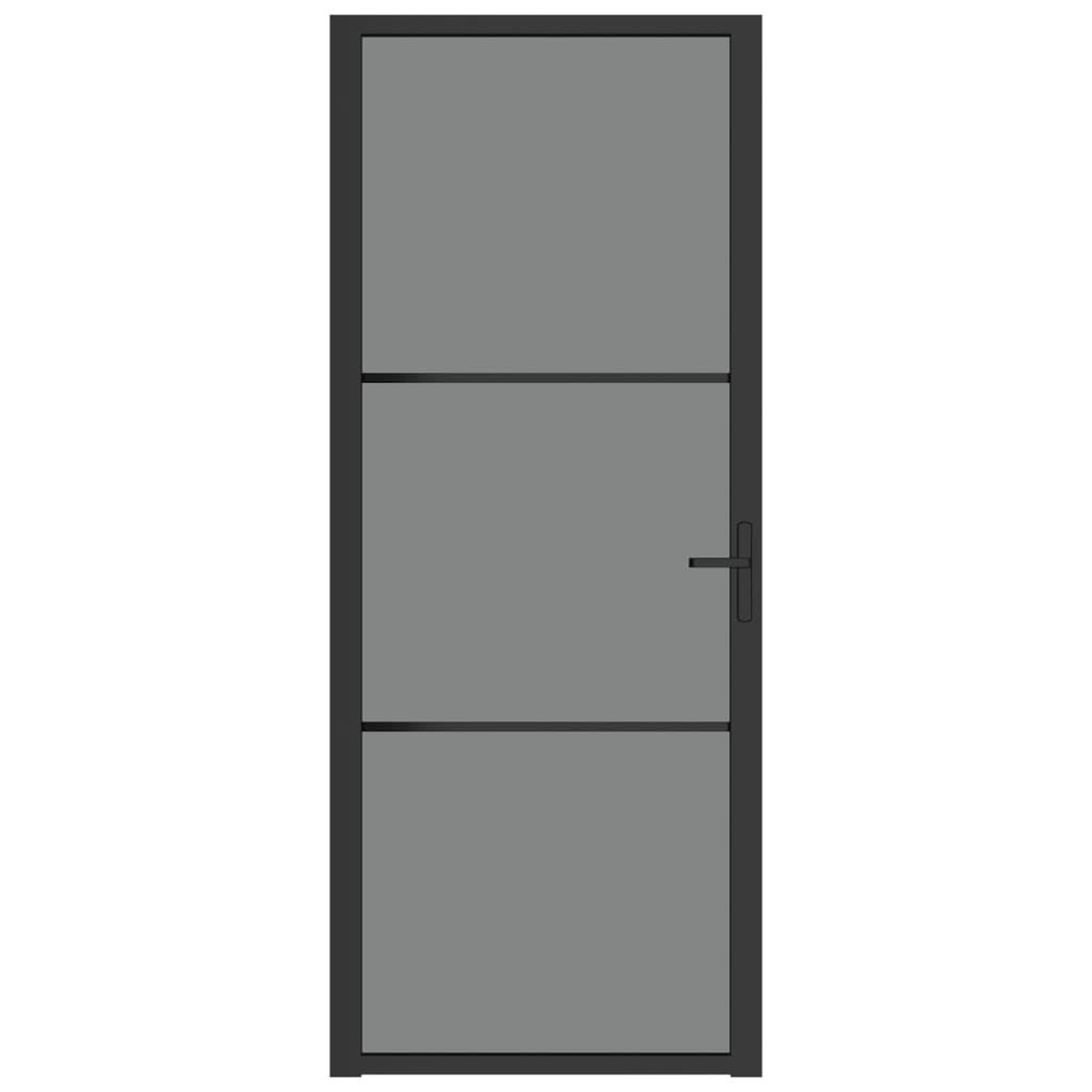 Voir la diapositive 3 : VIDAXL Porte interieure 83x201,5 cm Noir Verre ESG et aluminium