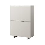 BEST MOBILIER Canterbury - buffet haut - beige - 4 portes -145 cm. Coloris disponibles : Beige