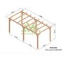 Voir la diapositive 2 : JARDIDECO Pergola en bois lamellé-collé Villeurbanne 600 x 300 cm - Maderland