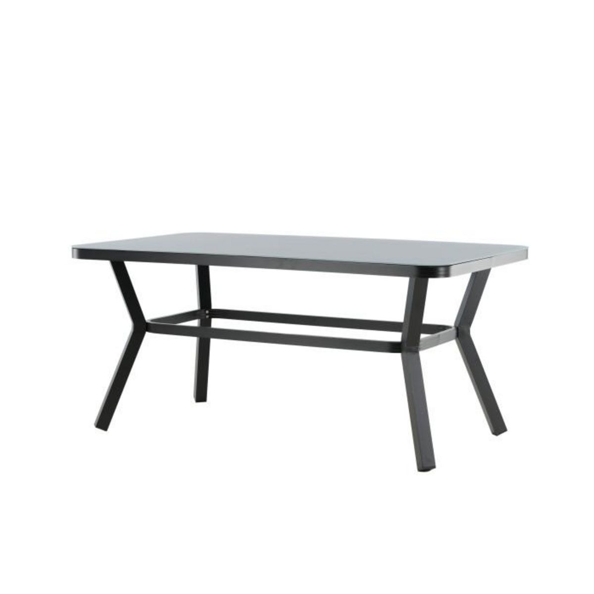 Paris Prix Table de Jardin  Virya  160cm Noir & Gris