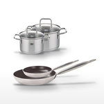 ELO Lot Poêles 24/32 cm et Faitouts 12/14 cm Elo Bistro Line