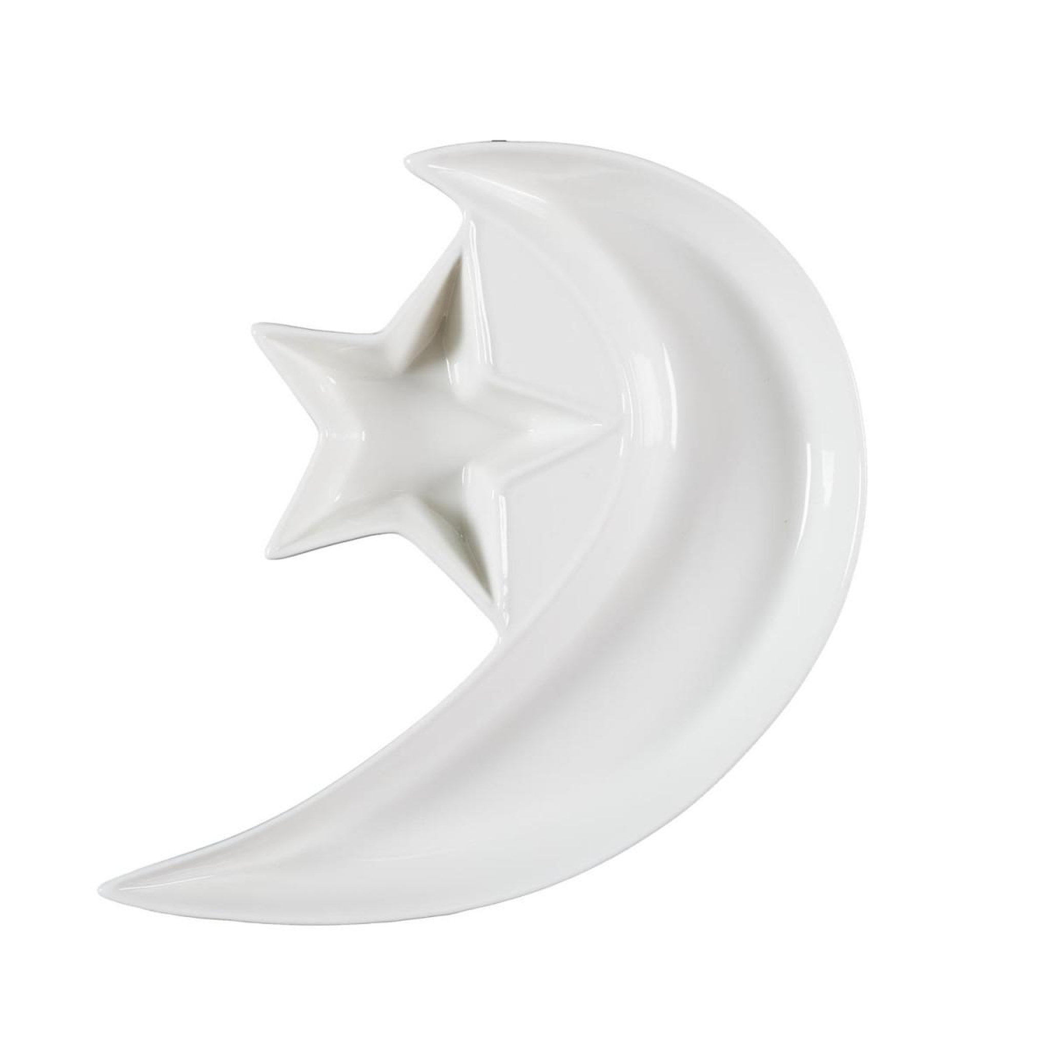 Voir la diapositive 5 : The Home Deco Factory Service apéritif 9 pièces  nuit étoilée  30cm blanc