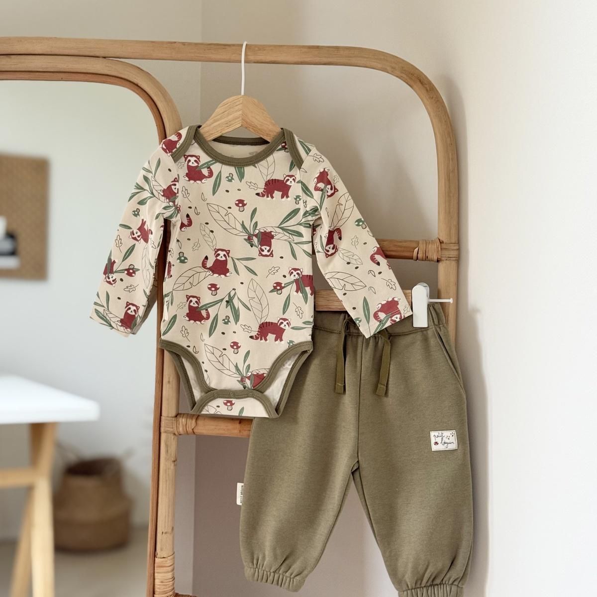 Petit Béguin Lot de 2 bodies bébé manches longues Gustin