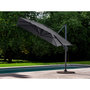 Voir la diapositive 1 : GARDENSTAR Parasol déporté  - Aluminium et polyester - 3x4 m - gris 