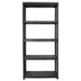 Voir la diapositive 4 : VIDAXL Etagere de rangement a 5 niveaux Noir 91,5x45,7x185cm Plastique