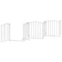 Voir la diapositive 4 : VIDAXL Barriere pour chiens et porte 6 panneaux blanc bois de peuplier
