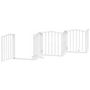 Voir la diapositive 4 : VIDAXL Barriere pour chiens et porte 6 panneaux blanc bois de peuplier