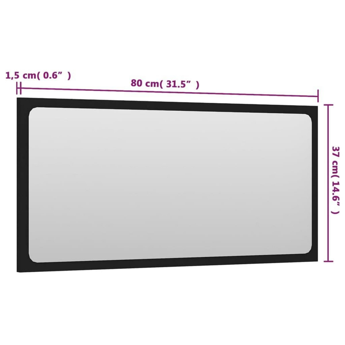 VIDAXL Ensemble de meubles de salle de bain noir bois d'ingenierie